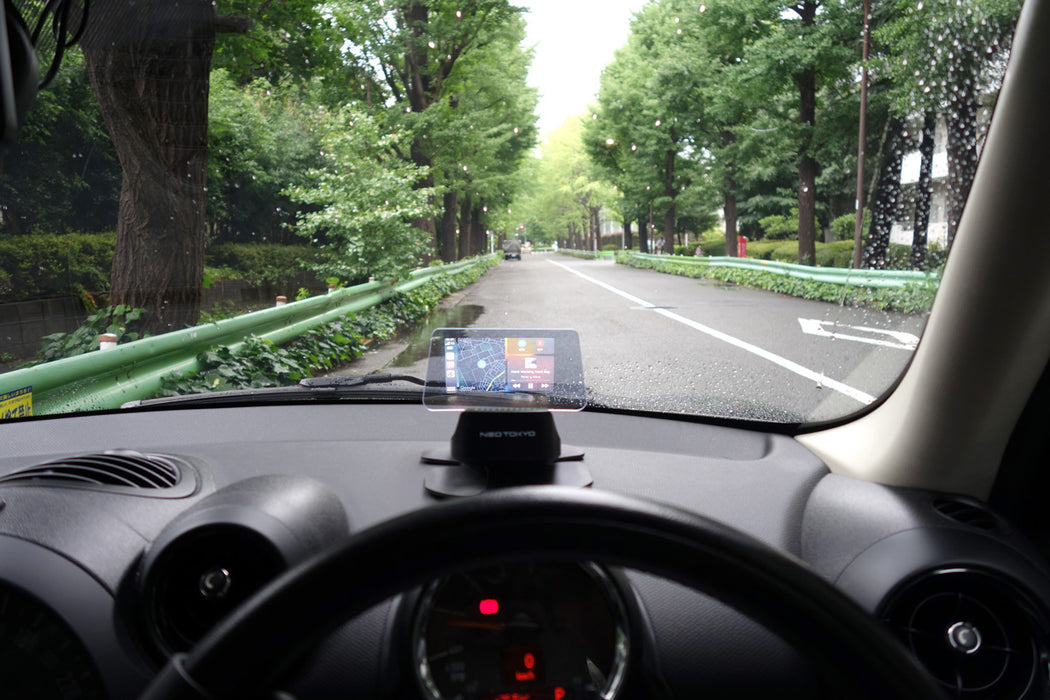 HUD-2023 ヘッドアップディスプレイ ワイヤレスCarPlay/AndroidAuto対応（小型台座版）