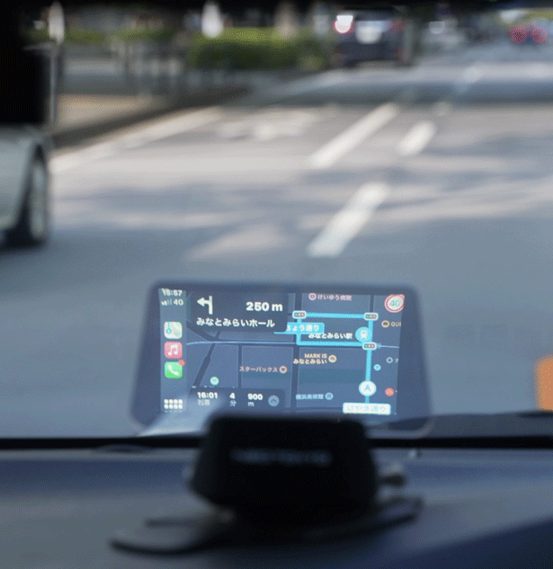 HUD-2023 ヘッドアップディスプレイ ワイヤレスCarPlay/AndroidAuto 